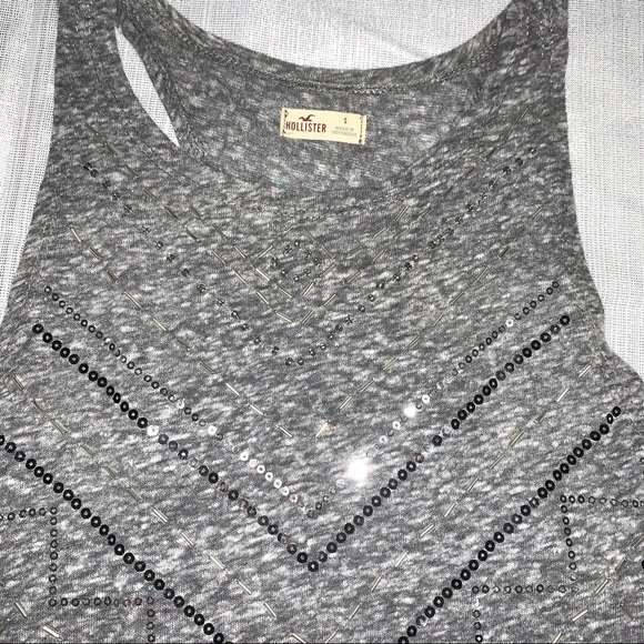 NWT Sequin Hollister Cropped Tank - Picture 3 of 5